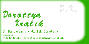 dorottya kralik business card